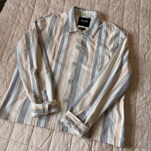 Native Youth Multicolor Striped Shirt Jacket